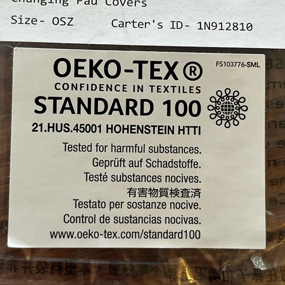 NWT Carters 100% Cotton Oeko-Tex Certified Changing Pad Covers Set of 2 Baby Boy - Picture 5 of 5